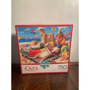 Buffalo Games Cats Beachcombers Jigsaw Puzzle 750 Piece Kittens Beach 97070